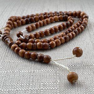 EID Prayer Tasbeeh Brown Real Wood Beads Religious Beads Pray Muslim Beads